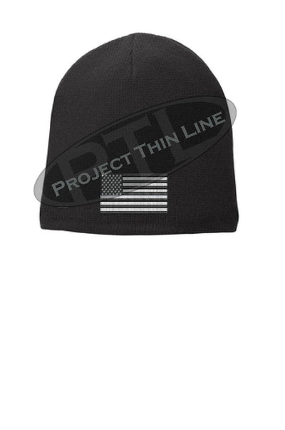 Subdued American Flag FLEECE LINED skull cap