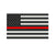 5" American Subdued Flag Thin RED Line Shape Sticker Decal
