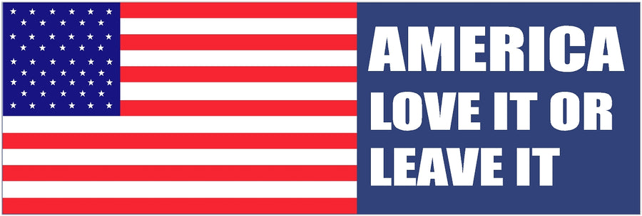 3" x 9" America Love it or Leave Bumper Sticker Decal