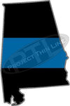 5" Alabama AL Thin Blue Line State Sticker Decal