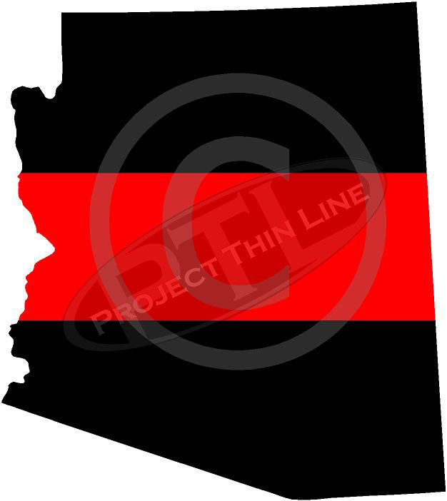 5" Arizona AZ Thin Red Line State Sticker Decal