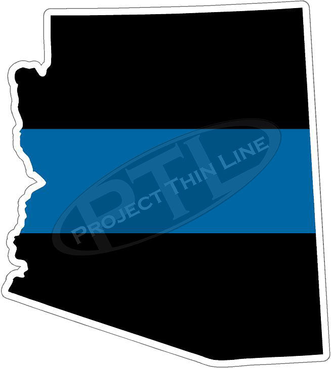 5" Arizona AZ Thin Blue Line State Sticker Decal