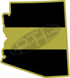 5" Arizona AZ Thin Gold Line State Sticker Decal
