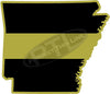 5" Arkansas AR Thin Gold Line State Sticker Decal