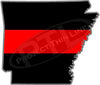 5" Arkansas AR Thin Red Line State Sticker Decal