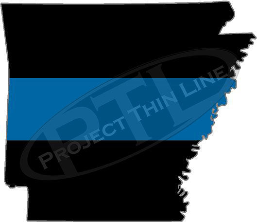 5" Arkansas AR Thin Blue Line State Sticker Decal