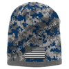 Blue Camouflage Embroidered Tactical Subdued American Flag