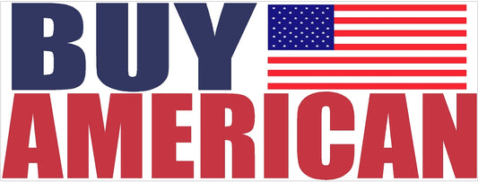 3" x 9" Buy American Bumper Sticker Decal