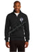 Black Thin Blue Line Skull 1/4 Zip Fleece Sweatshirt
