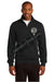 Black Thin ORANGE Line Punisher Skull 1/4 Zip Fleece Sweatshirt