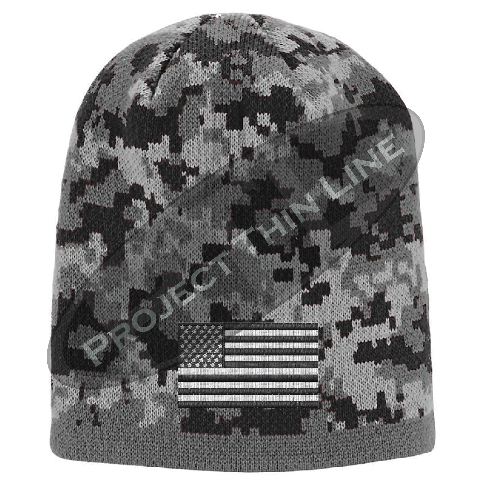 Black Camouflage Embroidered Tactical Subdued American Flag