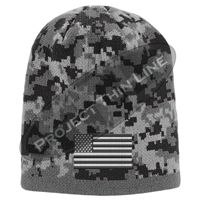 Black Camouflage Embroidered Tactical Subdued American Flag