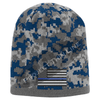 BLUE Camo with Thin Blue Line subdued American Flag