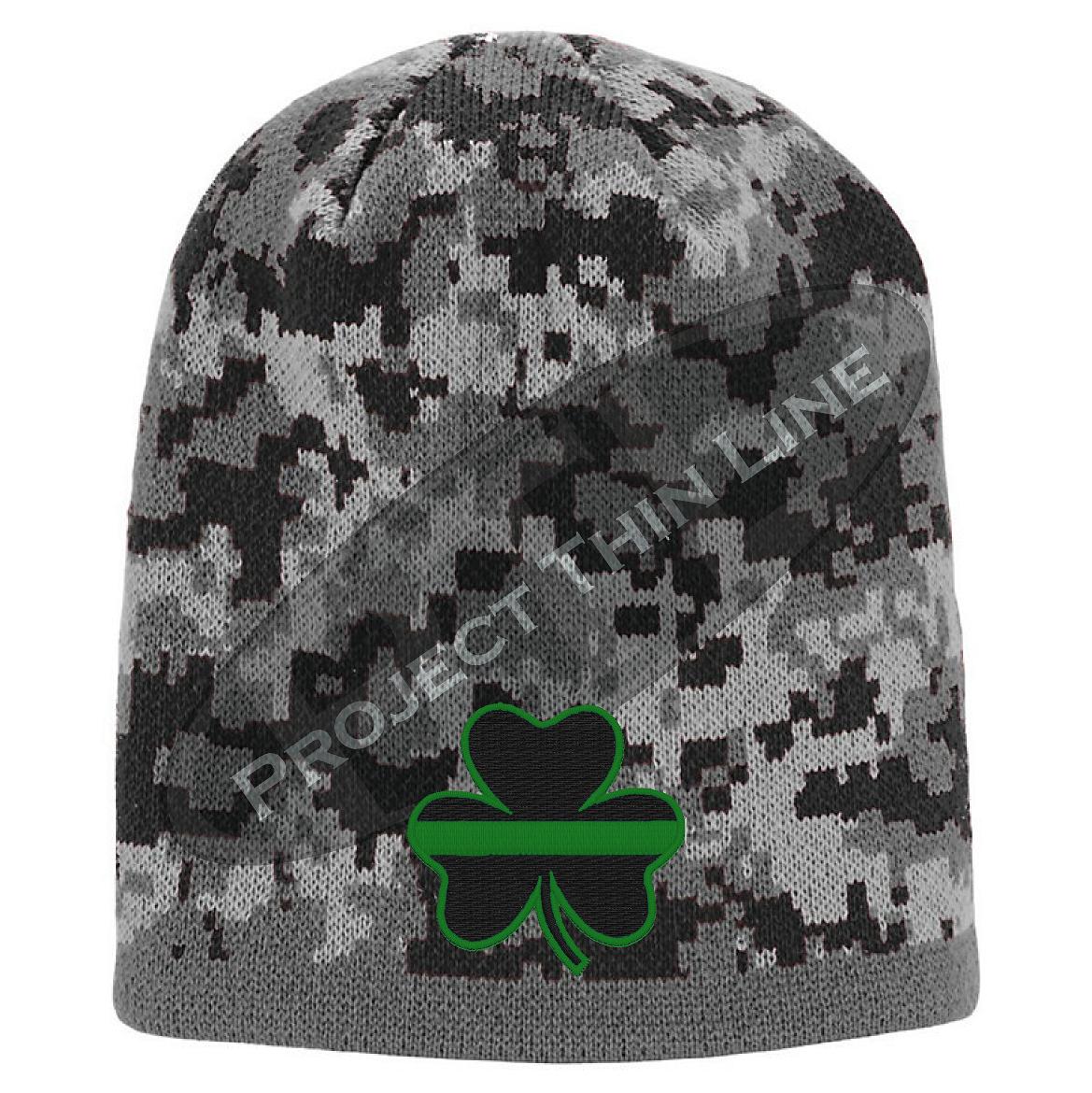 Thin GREEN Line Shamrock Skull Cap