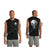 Thin BLUE Line Punisher Skull inlayed with Tattered American Flag Performance Tank Top
