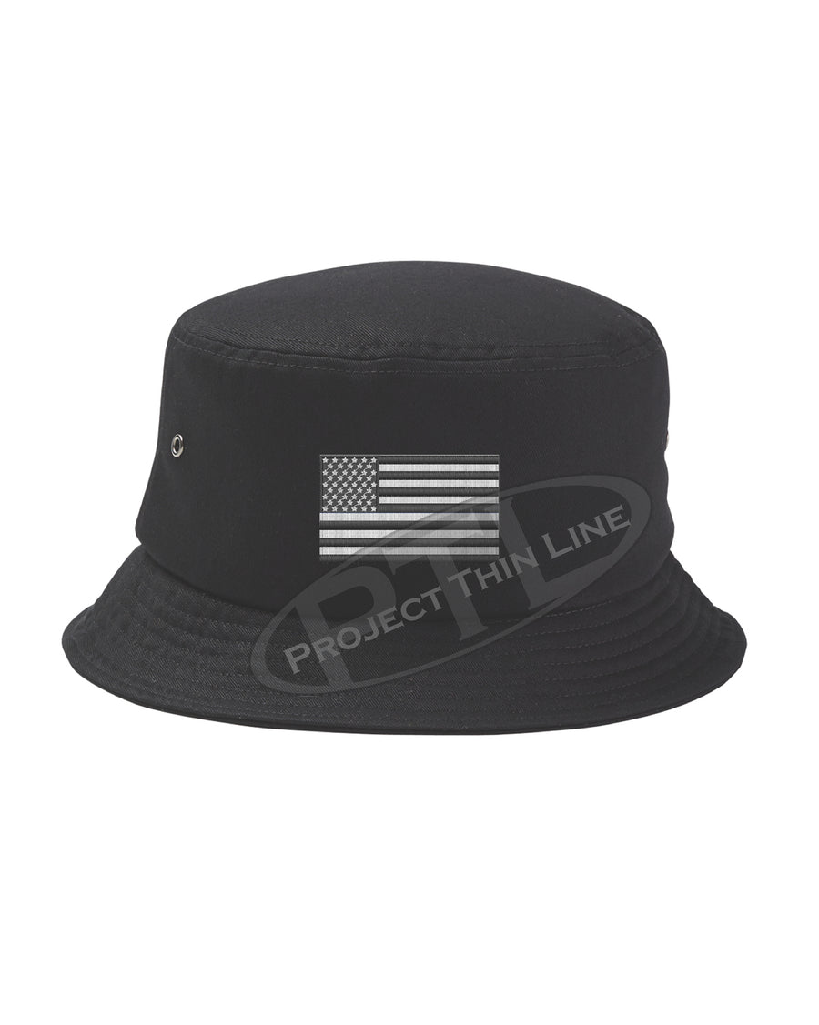 Embroidered TACTICAL American Flag Bucket - Fisherman Hat