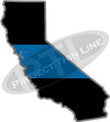 5" California CA Thin Blue Line State Sticker Decal