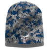 Blue Camouflage Thin Blue / Red Line Punisher Inlayed American FLAG Skull Cap