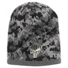 Black Camouflage  Skull Cap with embroidered Subdued Yellow Punisher Skull