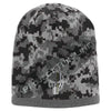 Black Camouflage Skull Cap with embroidered Subdued Thin GOLD Line Punisher 