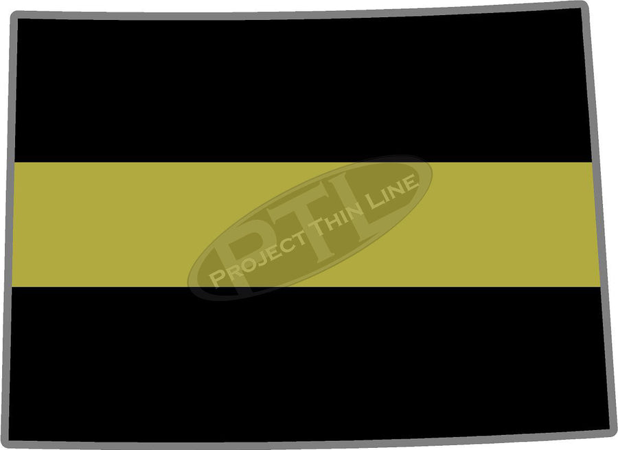 5" Colorado CO Thin Gold Line State Sticker Decal