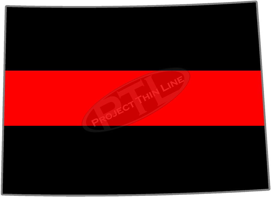 5" Colorado CO Thin Red Line State Sticker Decal