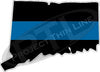 5" Connecticut CT Thin Blue Line State Sticker Decal