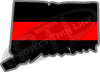 5" Connecticut CT Thin Red Line State Sticker Decal