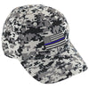 Embroidered Thin Blue Line American Flag Digital Camo Hat