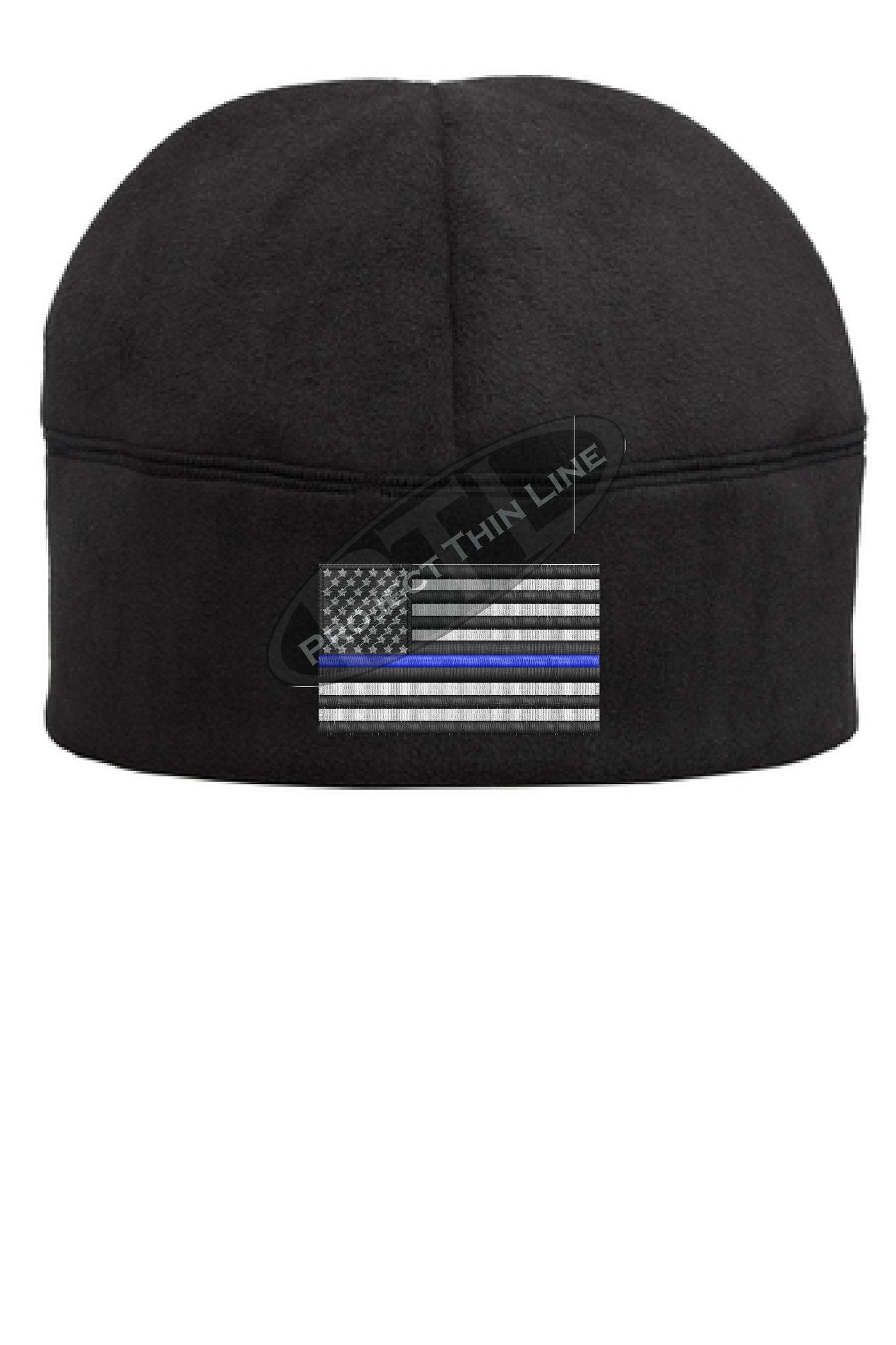 Thin Blue Line Flag Fleece Beanie