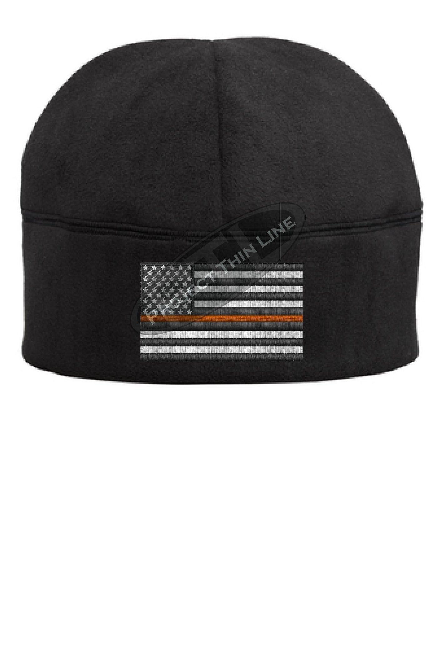 Thin ORANGE Line Flag Fleece Beanie