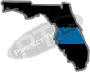 5" Florida FL Thin Blue Line State Sticker Decal
