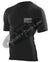 Embroidered Thin GOLD Line American Flag Short Sleeve Compression Shirt