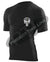 Embroidered Thin GOLD Line Punisher Skull inlayed American Flag Short Sleeve Compression Shirt