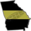 5" Georgia GA Thin Gold Line State Sticker Decal