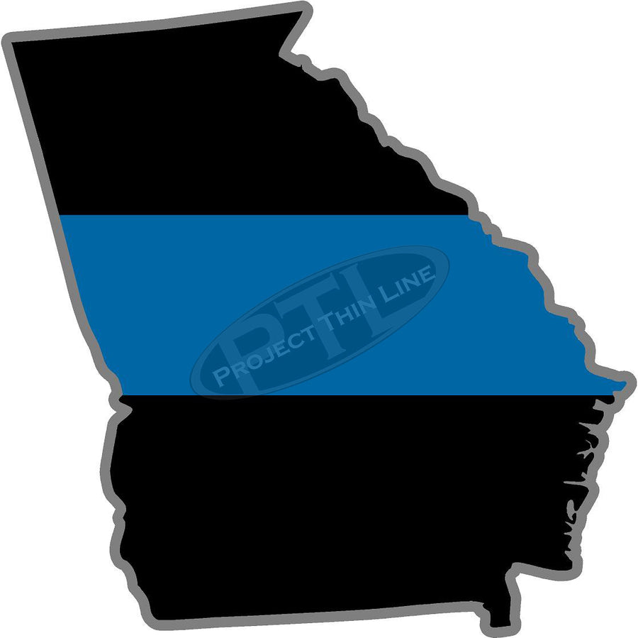 5" Georgia GA Thin Blue Line State Sticker Decal