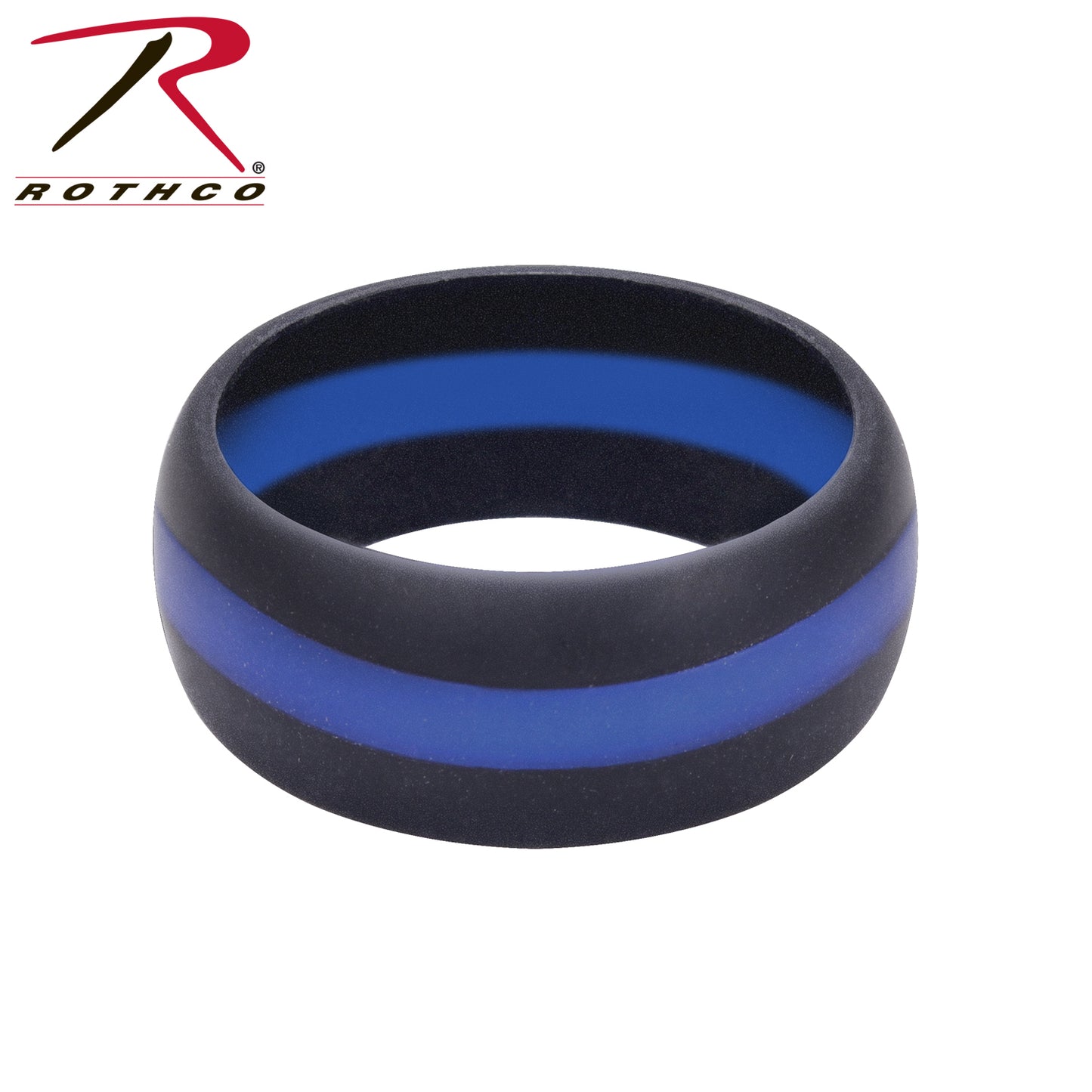 Thin Blue Line Silicone Ring