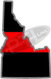 5" Idaho ID Thin Red Line State Sticker Decal