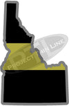 5" Idaho ID Thin Gold Line State Sticker Decal