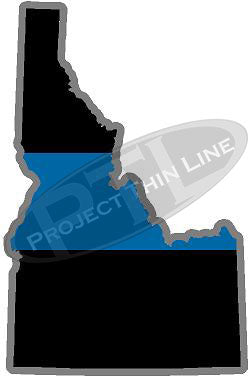 5" Idaho ID Thin Blue Line State Sticker Decal