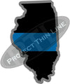 5" Illinois IL Thin Blue Line State Sticker Decal