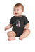 Infant Thin PINK Line US Tattered Flag Short Sleeve Baby Bodysuit - Onesie