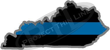 5" Kentucky KY Thin Blue Line State Sticker Decal