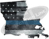 5" Louisiana LA Tattered Thin Blue Line State Sticker Decal