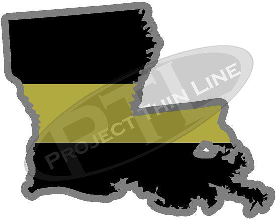 5" Kentucky KY Thin Gold Line State Sticker Decal
