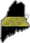 5" Maine ME Thin Gold Line State Sticker Decal
