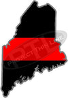 5" Maine ME Thin Red Line State Sticker Decal