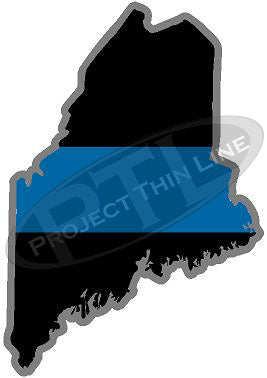5" Maine ME Thin Blue Line State Sticker Decal