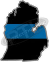 5" Michigan MI Thin Blue Line State Sticker Decal