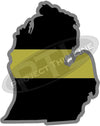 5" Michigan MI Thin Gold Line State Sticker Decal